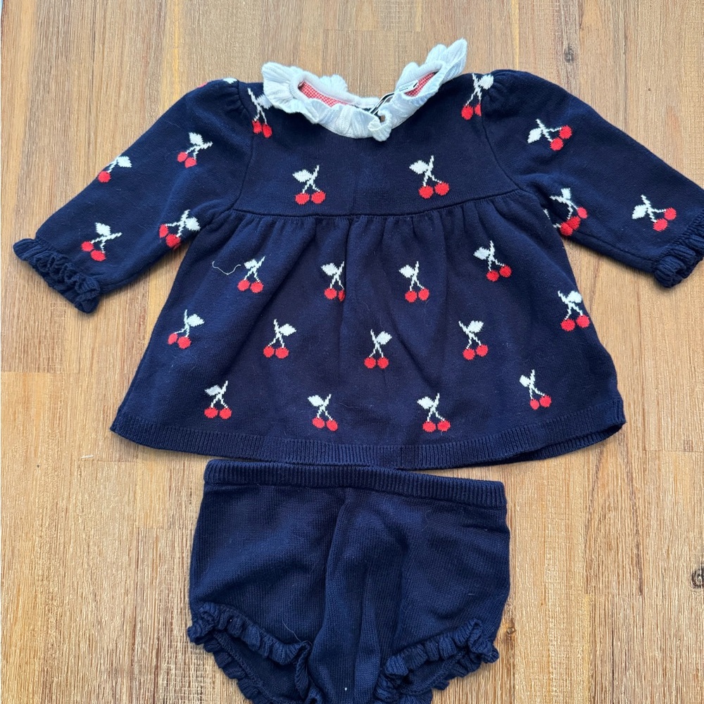 Janie and Jack Cherry sweater set
